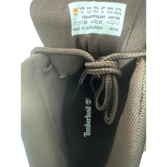 Timberland Men's Allston Brown Mid Full Grain Sneaker Boots - Size: 13 - Picture 5 of 9